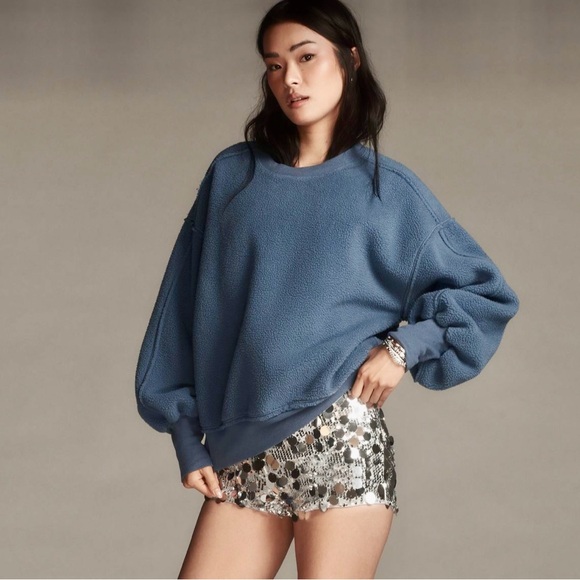 NWT 🆕 Anthropologie - Pilcro Slouchy Crew-Neck Sweatshirt - XL P - Picture 6 of 7